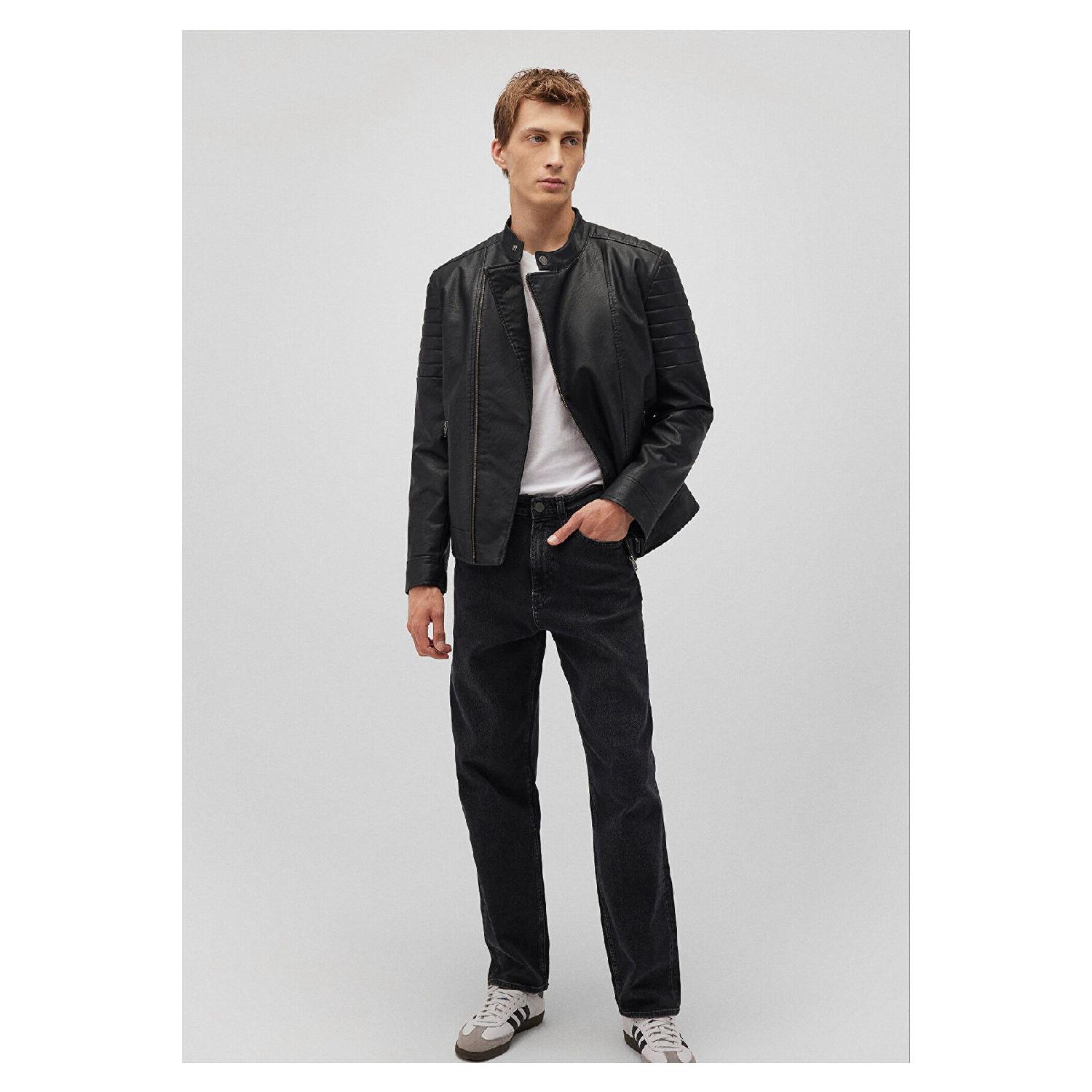 

Black Faux Leather Jacket Regular Fit / Normal Cut 0110439-900 S