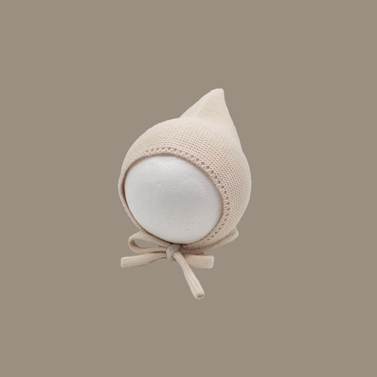 

Cartoon Baby Ear Protection Hat Autumn Winter Warm Infant Earflap Cap Cute Solid Color Kids Lacing Beanie Caps 40-46cm fit 3-12M бежевий