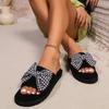 Женские тапочки 2024 Новые Летние Повседневные С Открытым Носком Неглубокие Сандалии Балетки Обувь На Низком Каблуке Тапочки Шлепанцы Женские Большого Размера