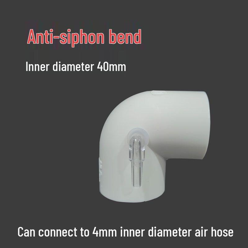 Transparent Anti-Siphon Elbow Pipe Fittings for Fish Tanks - Waterproof, Anti-Backflow, and Anti-Suction Filters