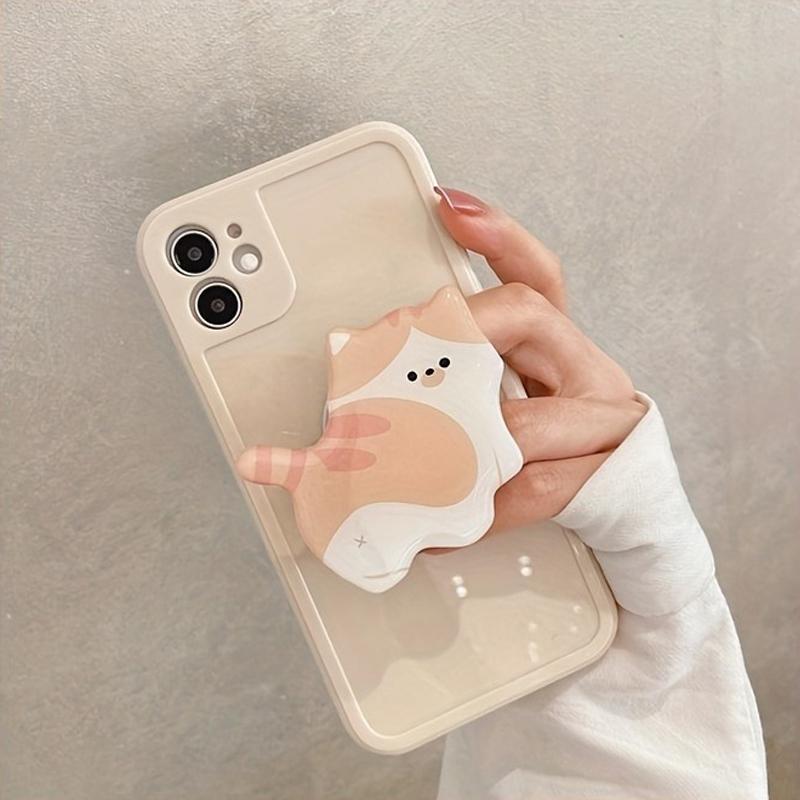 Schattige 3D Kat Acryl Telefoonhouder Griptok Ondersteuning Voor IPhone Samsung Xiaomi Koreaanse Kitten Grip Tok Opvouwbare Vinger Stand Socket