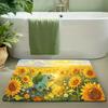 Cute Pikachu & Egg Character Cherry Blossom Print Doormat Non-Slip Floor Mat for Home Decor