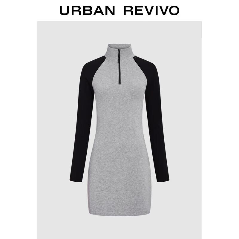 

UR Women s Contrast Raglan Sleeve Slim Long Sleeve Dress XL