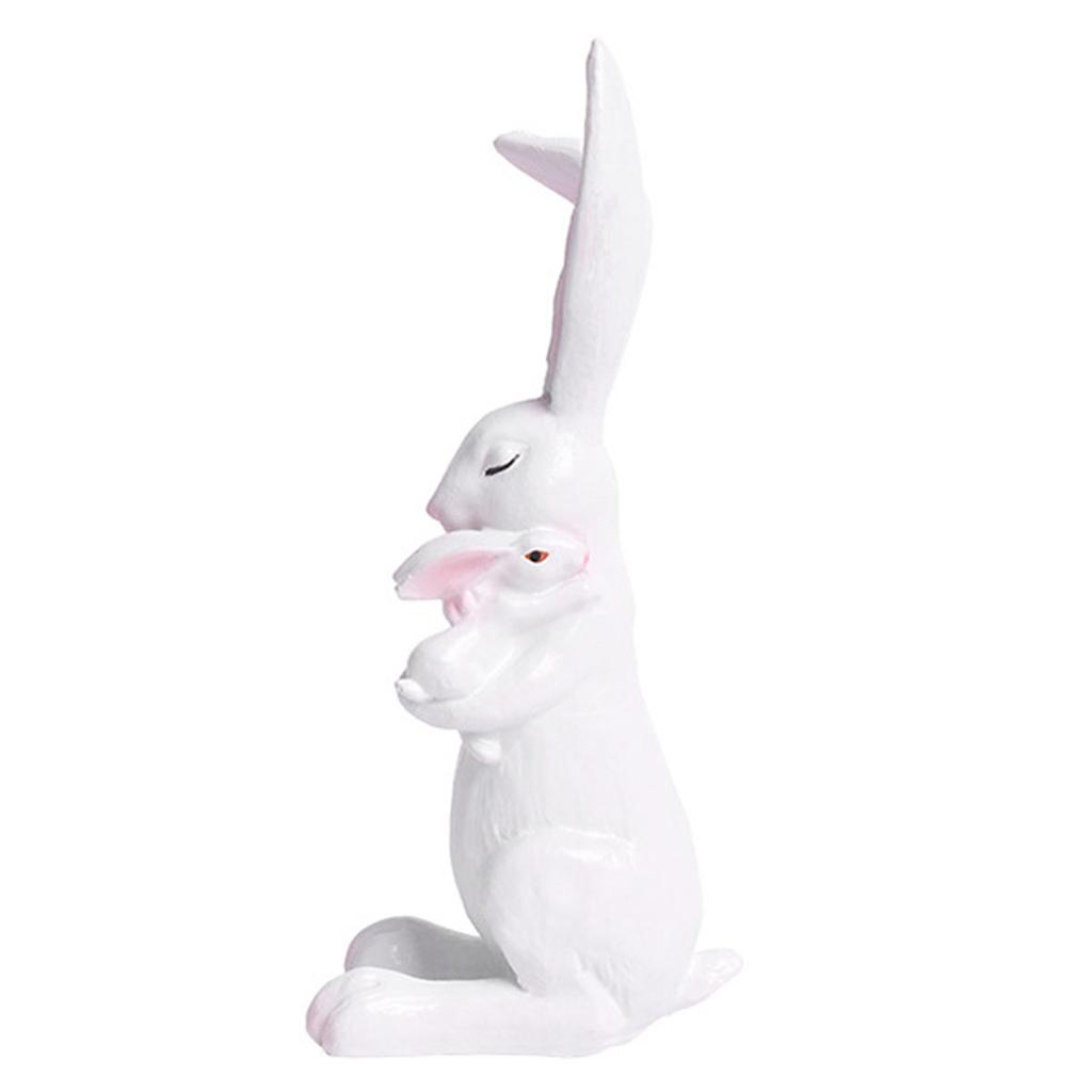 Family Bunnies Figurine Easter Rabbit Statue Indoor Easter Decoration Modern Art Spring Home Decors,Bunnies Sculpture