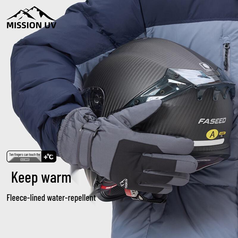 

MISSION UV Men s Warm Winter Outdoor Touchscreen Gloves