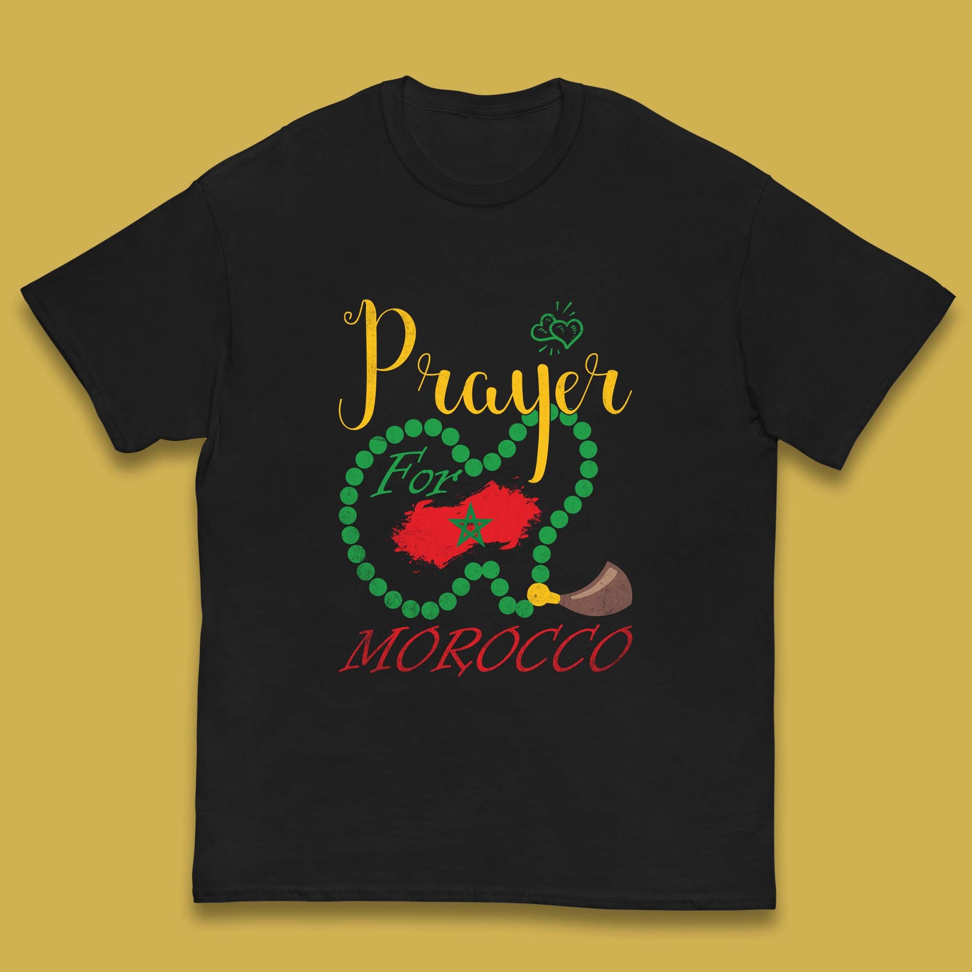 

Prayer For Morocco Stay Strong Morocco Earthquake Support Kids T Shirt 100