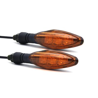 MFC PRO Motorcycle Universal Mini Waterproof High Brightness LED Steering Lamp Turn Lamp (Amber Lens, 2 Pieces)