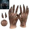Halloween Costume Accessories 1 Pair Gloves for Adults Kids, Horror Zombie Hands Scary Gloves, Latex Ghost Hand Cosplay Accessory Masquerade
