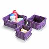 Set 3 Cestas Cuadradas Violeta VERSA 10650020