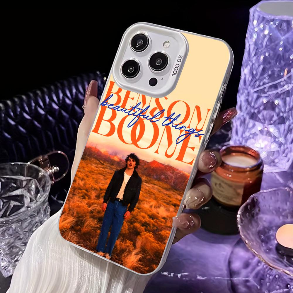 

Benson Boone White Translucent Mobile Phone Case for iPhone 17 16 15 14 13 12 11 X XR XS Air Pro Max Plus Colorful Cover iPhone 15 Plus