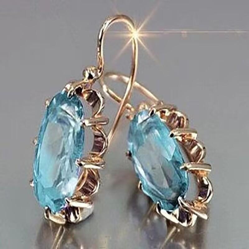 BELLA BOX Cercei Ovali la Modă pentru Femei cu Zircon, Temperamental Elegant Designer de Lux… Mai mult