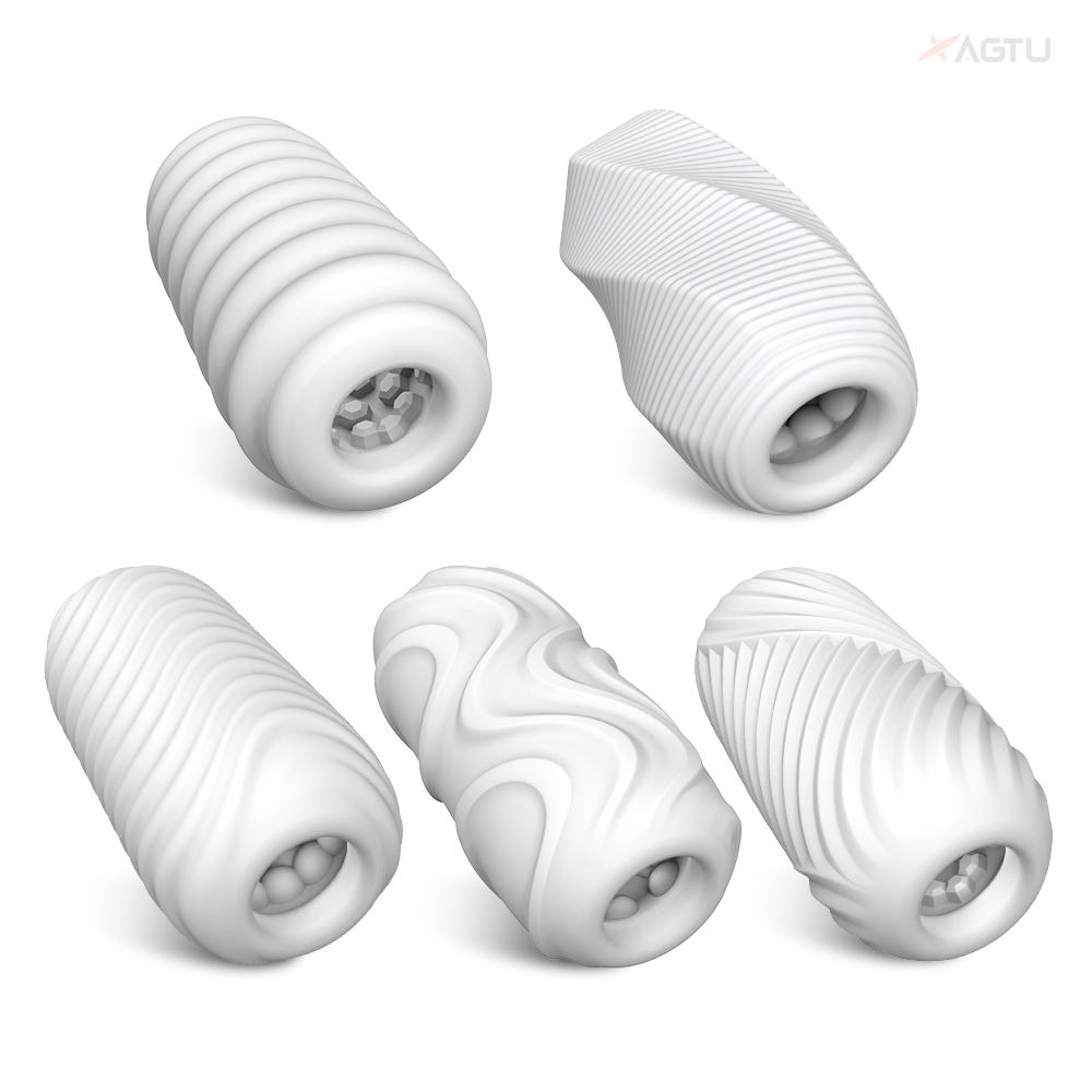 Silicone Pocket Pussy Stretchable Male Masturbation Goods Glans Stimulator Open-ended Penis Massager Trainer Adult Sex Toy Men