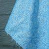 Blue Flowered Gold Thread Jacquard Fabric for Diy Sewing Coat Clothing Designer Art Dress Fabrics Fashion Apparel Cloth