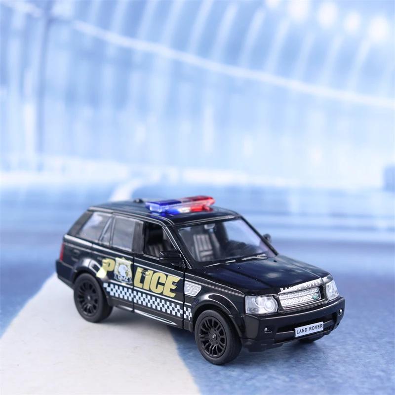 1/36 Scale Land Rover Range Rover Police SUV Vehicle Toy Car Alloy Diecast Car Model Toy with Pull Back for Children Gifts Toy Collection