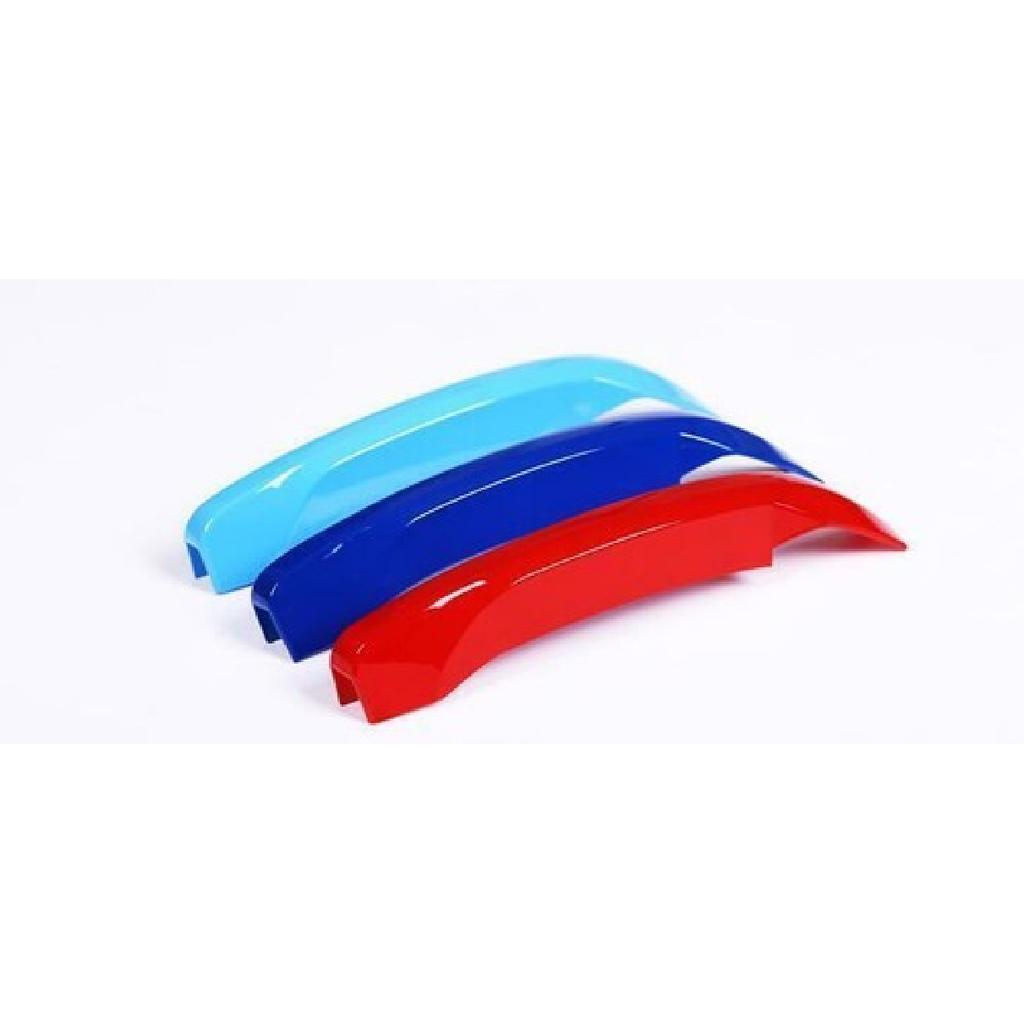 For BMW X1 2016- F48 3 Colors Front Center Mesh Grille Grill Strip Trim 3Pc