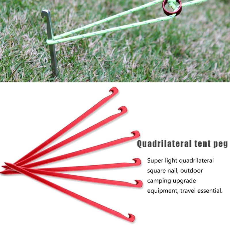 10 Pcs Tent Peg Camping Stakes Yard Lawn Peg for Fixing Tent Tarps Awning Mat