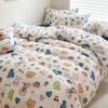 Class A Sleeping Naked, Maternal And Infant Grade Four-Piece Set, Pure Cotton Dormitory 3Pcs Set, Washed Cotton Quilt Cover, Bed Hat Model