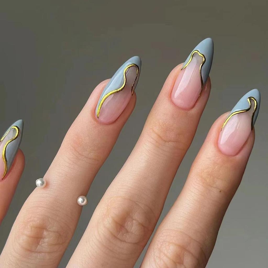 24Pcs Love Ballerina Press On Nails Set Full Cover Artificial Fake Nails Professional Adhesive Free False Nail Art