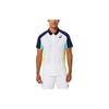 Logo Printed Color Block Mesh Sports Polo Shirt Men Tops 2041A193-101