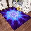 "Blue Purple Mandala Pattern Carpet, Living Room Area Rug Decor" Suitable for use as an anti-slip for living room bedroom sofas