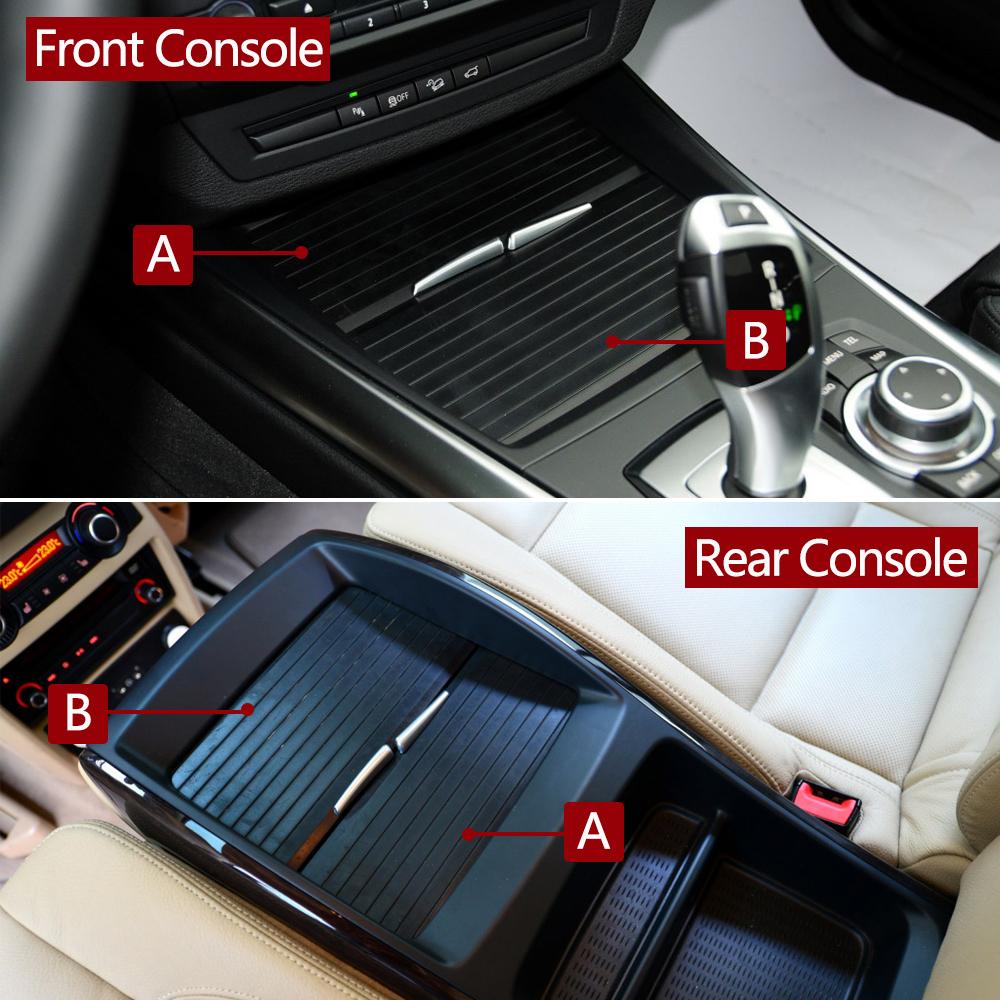 LHD RHD Car Front Rear Central Console Water Cup Drink Holder Rolling Cover Replacement For BMW X5 X6 E70 E71 E72 2007-2014