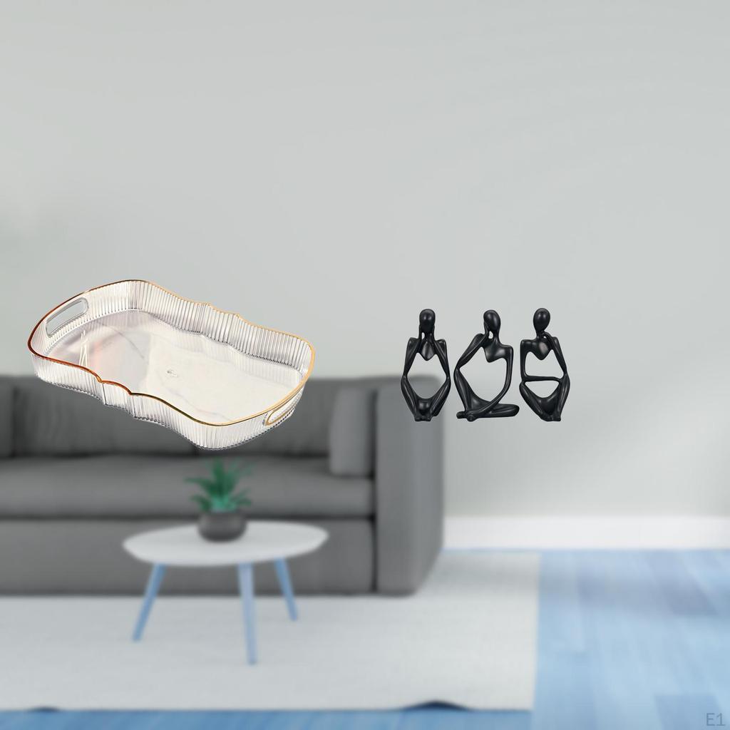 Elegant Multipurpose Tray Set for Breakfast Vanity And Cafe Use with Hand Painted Decorative