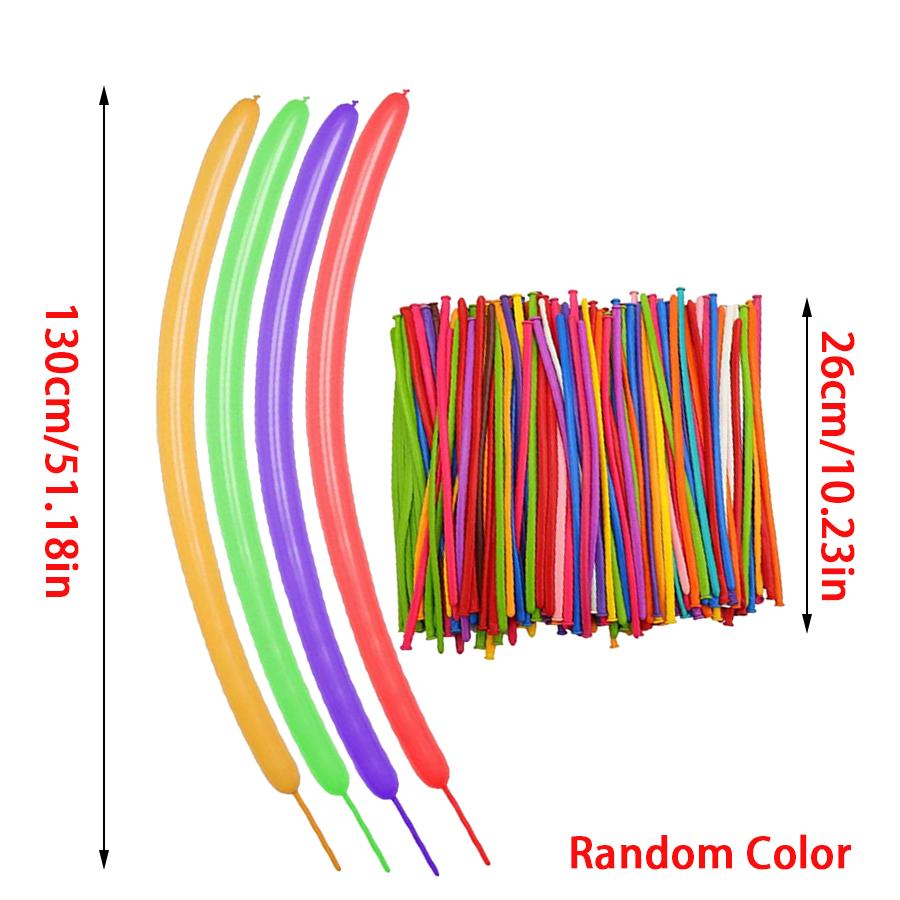 50/101pcs Long Strip Balloon with Mini Pump Festival Birthday Party Wedding Decor Atmosphere Creating DIY Styles Tool XJM