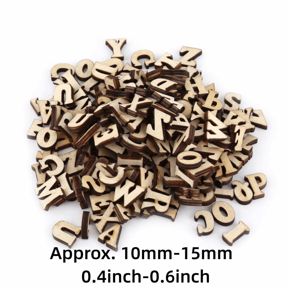 200pcs Mixed Wooden Letters Brown Wooden Alphabet Wood Handmade DIY DIY Decorations  Craft Projects