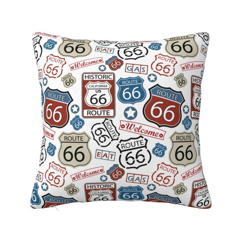Born To Ride Route Throw Pillow Case cm for Living Room Americas Highway Cushion Cover Soft Polyester Pillowcase