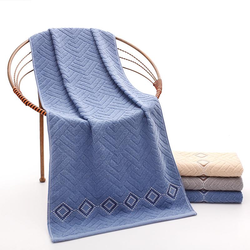 Thickened Absorbent Bath Towel - Large Pure Cotton & Polyester Blend, 90x40 cm, Suitable for Adult Face and Household Use
