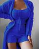 2026 Women's Plush Three-Piece Lace-Up Pajama Set - Casual Home Wear