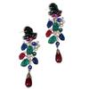 Cross Border Antique Jewelry Fruit Sachet Dinner Light Luxury Earrings High-end Feeling Emerald High Carbon