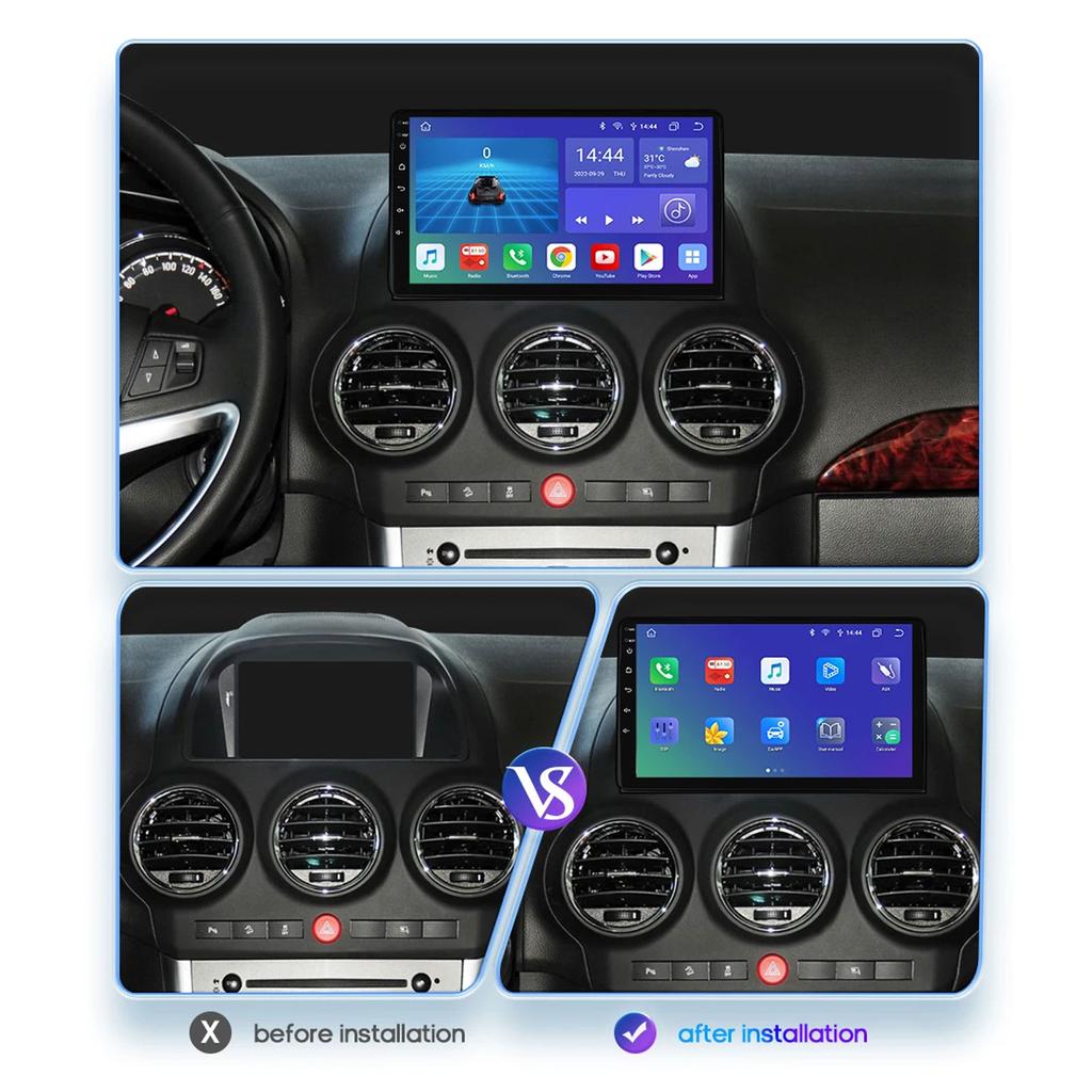Hizpo Intelligentes Carplay 4G Android 12 Autoradio für Opel Antara 1 2006 - 2017 Multimedia Video Player Navigation GPS 2 Din Autoradio Head Unit PC
