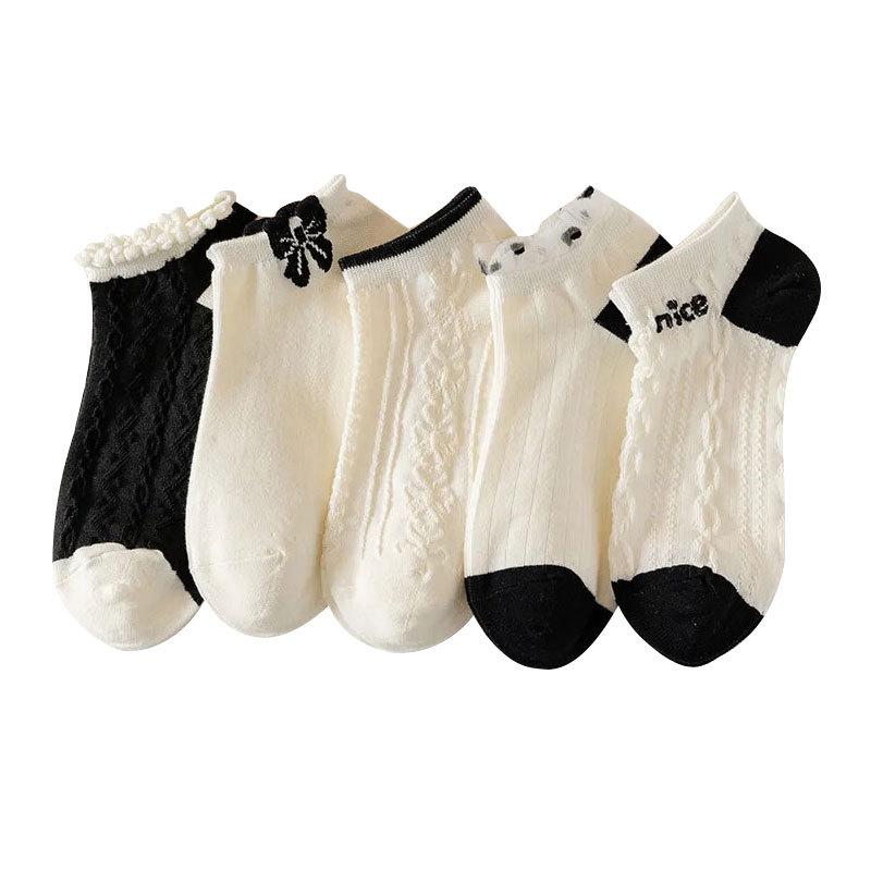 Women's Low-Cut Breathable Boat Socks - Korean Style, Spring/Summer, Deodorant, Short and Thin
