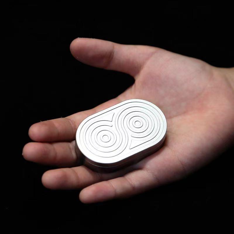 Rhythm Master Stainless Steel Card Pusher  Fidget Magnetic Push Card Office Stress Relief Toys For Adult Gift