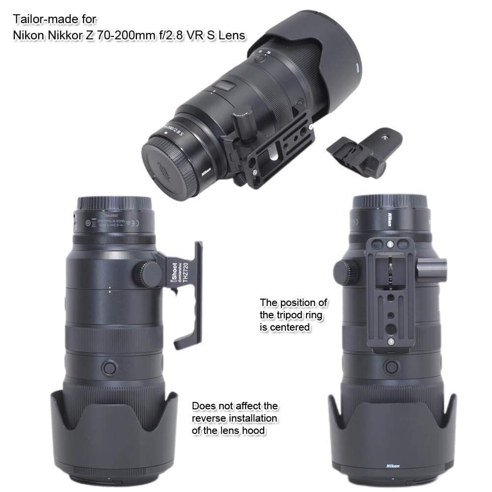 iShoot Camera Ring Tripod Mount Tripod Mount Ring Lens Support Collar Lens Bracket Collar Tripod Socket Compatible with Nikon Nikkor Z VR Ball Head