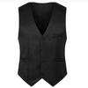 Men's Korean Style Slim Suit Vest - Business Casual for Spring & Autumn, Professional Groomsmen Dress Vest.