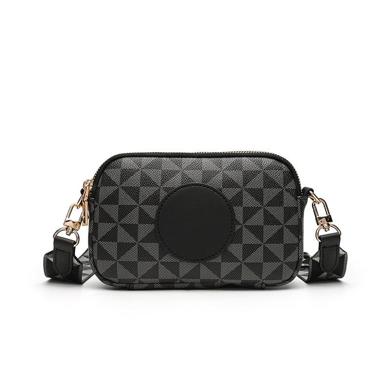 Spring and Summer Fashion Printed Single Shoulder Small Square Bag Casual Versatile Wide Shoulder Strap Crossbody Bag Fashionable Single Shoulder