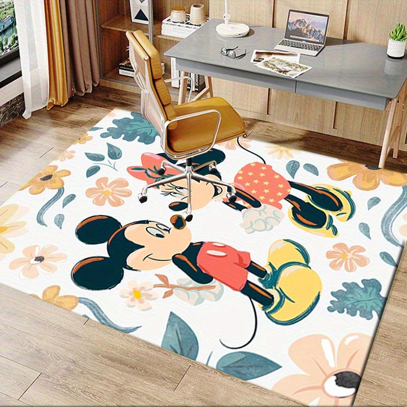 Office Rug Mickey Mouse, Minnie Mouse theme 3D Printed Anti-Slip Rug-Machine Washable for Living Room