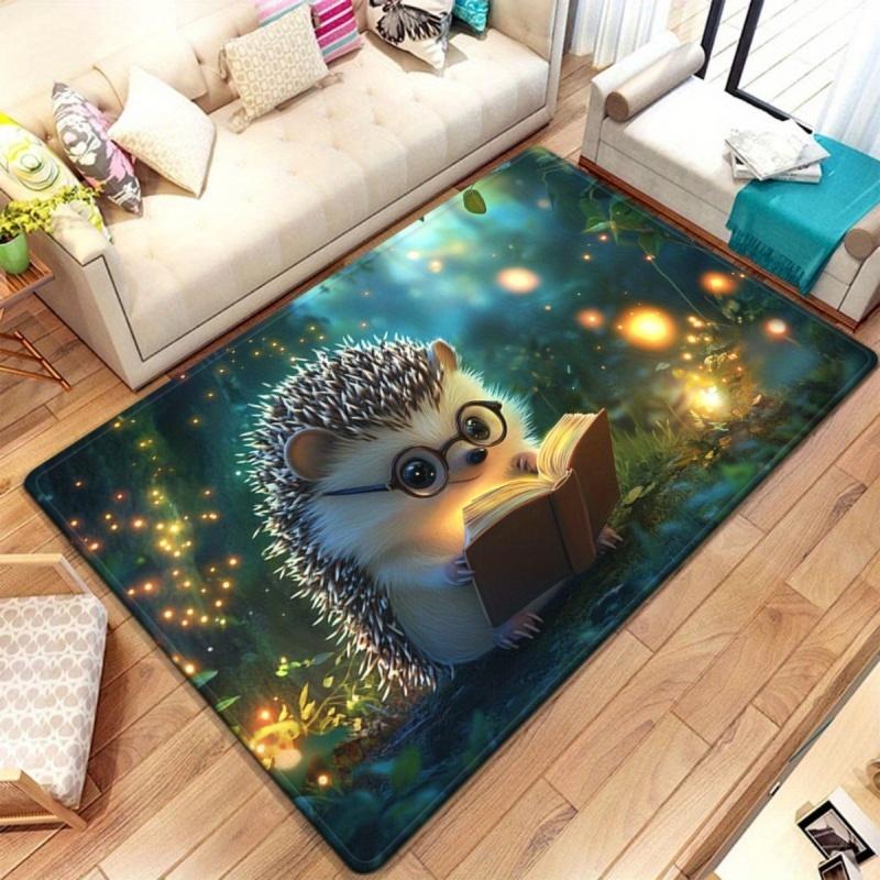 Black And White Cat Marble Texture Area Rug Non Slip Soft Large Floor Mat For Bedroom Living Room Home Decor