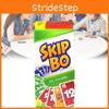 Interaktivní karetní hra Skip Bo pro strategické myšlení a společenskou hru
