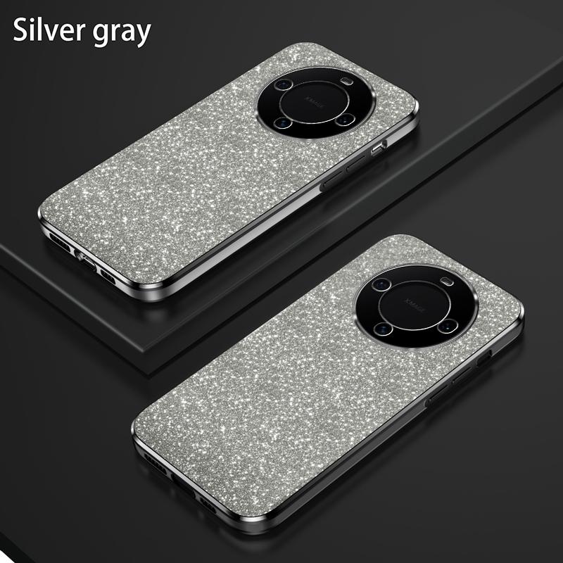 

Блестящий силиконовый чехол с гальваническим покрытием для Huawei Mate 60 50 40 30 Pro, мягкая задняя крышка для защиты объектива камеры Mate 30 Pro серебряный