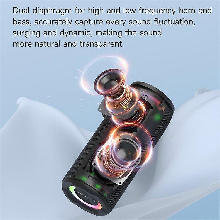 ZEALOT S51Pro 40W Bluetooth-Lautsprecher IPX5 Wasserdicht 3D Stereo Bass Tragbarer Lautsprecher mit Lanyard