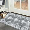 Retro Style Carpet Geometric Diamond Pattern Printed Mat Living Room Entrance Door Dust Removal Rug Bedroom Bathroom Carpet