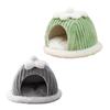 Windproof Warm Pet Bed House Enclosed Pumpkin Shape Washable Soft Cat Plush Tent Kennels for Indoor Pet Supplies