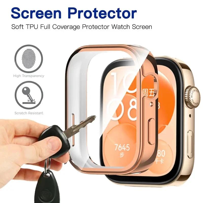TPU Protective Case For Huawei Watch Fit 5 5 Pro 4 4 Pro 3 Soft Bumper Cover Anti-Scratch Full Coverage Smart Watch Accessories