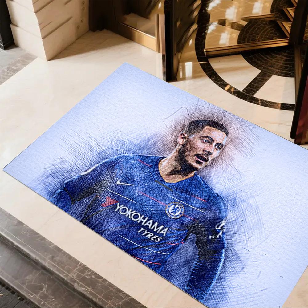Chelsea Fc Player Portrait Floor Rug Office Rug Perfect for Dormitory Balcony Bedrooms Foyer Anti-slip Rug Anime Office Decor Best for Christmas