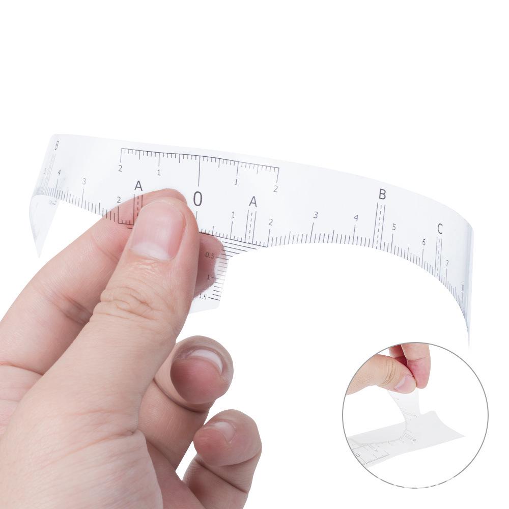 Transparent Adhesive Eyebrow Shaping Ruler - Disposable Design Tool for Permanent Makeup.