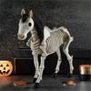Hauntingly Detailed Resin Skull Horse, Skeleton Horse Centerpieces Skeleton Statue for Halloween Themed Decoration