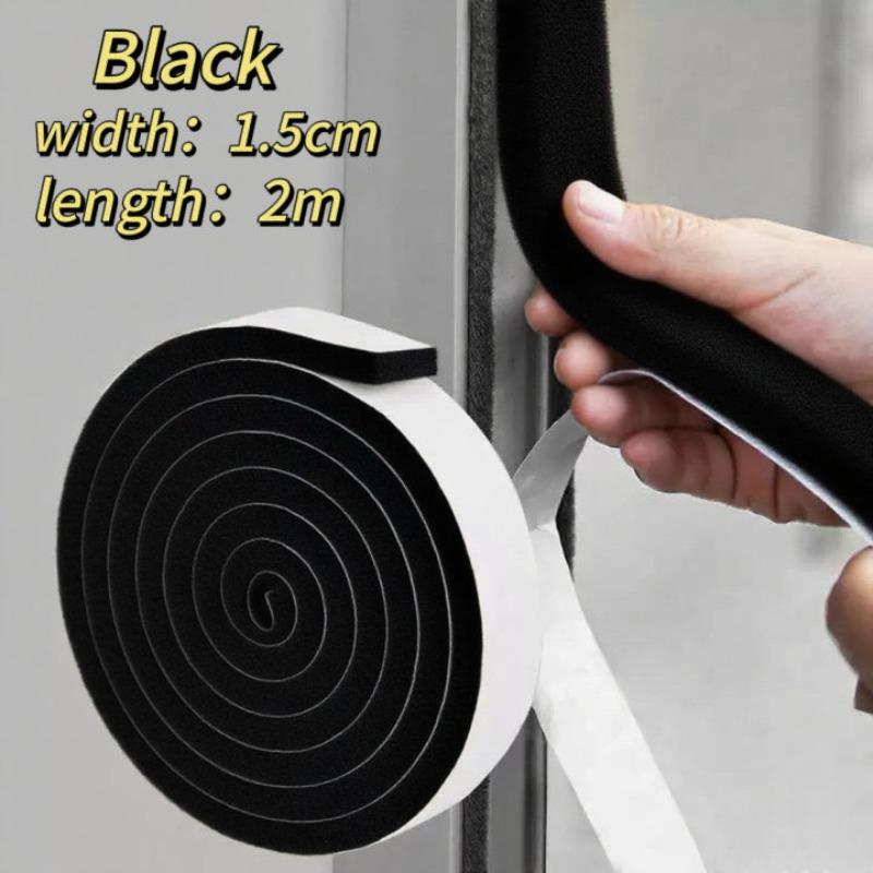 2/4/6pcs Foam Door Window Sealing Strip Weather Strip Self-Adhesive Soundproof Windproof Dustproof Draught Excluder Insulation